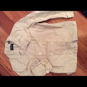 double breasted linen jacket